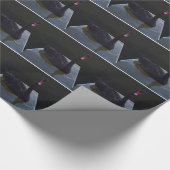 Schwarzer Schwan im Maßteich schwimmen, Geschenkpapier (Ecke)