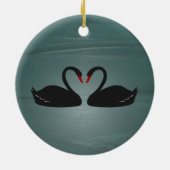 Schwarzer Schwan Keramik Ornament (Hinten)