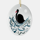 Schwarzer Schwan Keramik Ornament (Rechts)