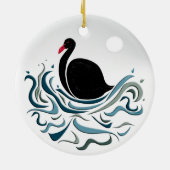 Schwarzer Schwan Keramik Ornament (Hinten)