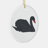 Schwarzer Schwan Keramik Ornament (Rechts)