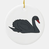 Schwarzer Schwan Keramik Ornament (Hinten)