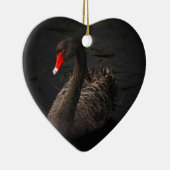 Schwarzer Schwan Keramik Ornament (Rechts)