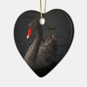 Schwarzer Schwan Keramik Ornament (Links)