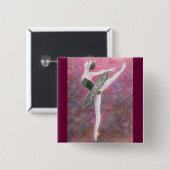 Schwarzer Schwan-Knopf Button (Vorne & Hinten)