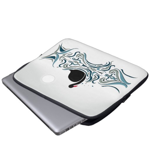 Schwarzer Schwan Laptopschutzhülle (Vorne Knopf)