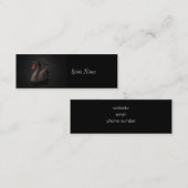 Schwarzer Schwan Mini Visitenkarte (Vorne/Hinten)