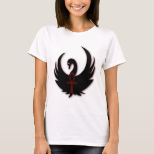 Schwarzer Schwan mit Ankh T-Shirt
