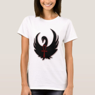 Schwarzer Schwan mit Ankh T-Shirt