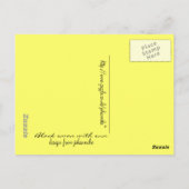 Schwarzer Schwan mit Sonne Postkarte (Rückseite)