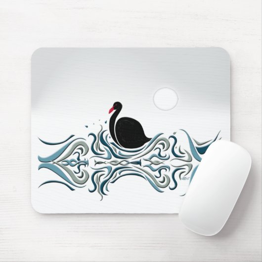 Schwarzer Schwan Mousepad (Mit Mouse)