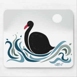 Schwarzer Schwan Mousepad