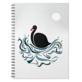 Schwarzer Schwan Notizblock (Vorderseite)