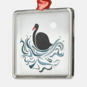 Schwarzer Schwan Ornament Aus Metall (Links)