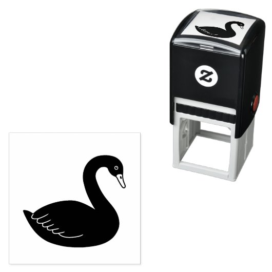 Schwarzer Schwan Permastempel (Beispiel)