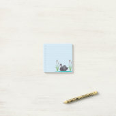 Schwarzer Schwan Post-it Klebezettel (Auf Schreibtisch)
