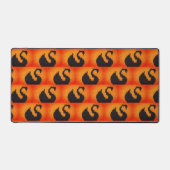 Schwarzer Schwan Profil in der Kunsthandwerkskorch Schreibtischunterlage (Vorderseite)