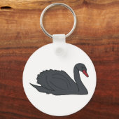 Schwarzer Schwan Schlüsselanhänger (Rückseite)