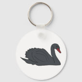 Schwarzer Schwan Schlüsselanhänger (Rückseite)