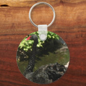 Schwarzer Schwan Schlüsselanhänger (Vorderseite)