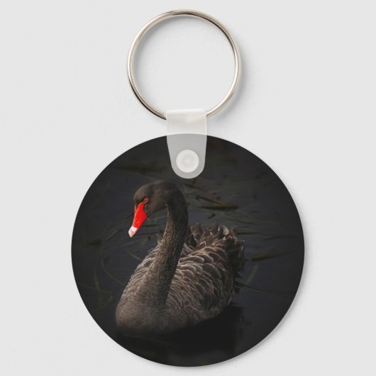 Schwarzer Schwan Schlüsselanhänger (Vorderseite)