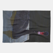 Schwarzer Schwan Schwimmen im Maßteich, Teetücher Geschirrtuch (Horizontal)