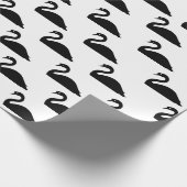 Schwarzer Schwan-Silhouette | Geschenkpapier (Ecke)