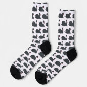 Schwarzer Schwan Socken (Linkes Detail)