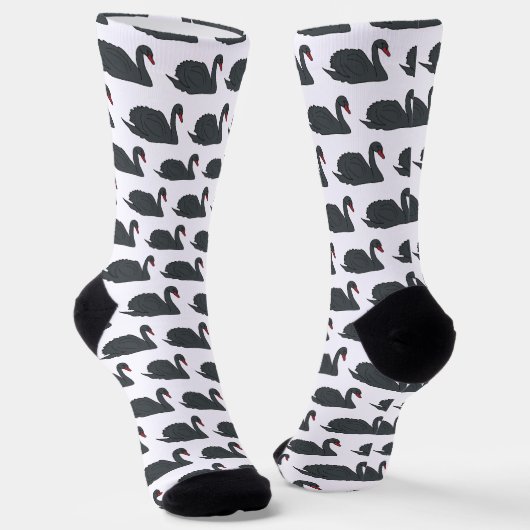 Schwarzer Schwan Socken (Gewinkelt)
