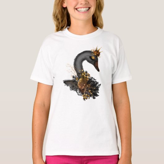 Schwarzer Schwan T-Shirt (Vorderseite)
