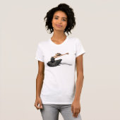 Schwarzer Schwan-Trägershirt T-Shirt (Vorne ganz)