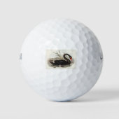 Schwarzer Schwan Vintag Golfball (Vorderseite)