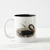 Schwarzer Schwan Vintag Zweifarbige Tasse (Links)