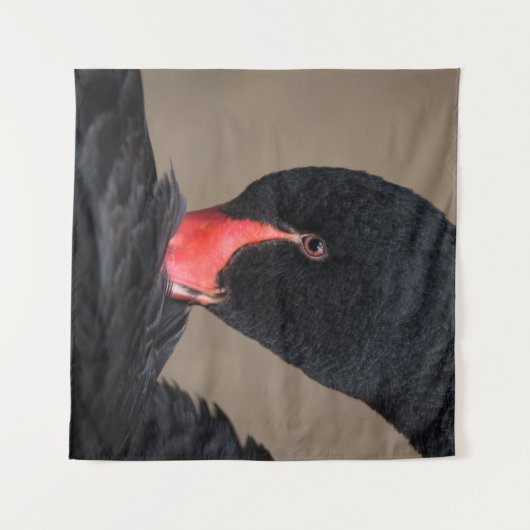 Schwarzer Schwan Wandteppich (Vorderseite (Horizontal))