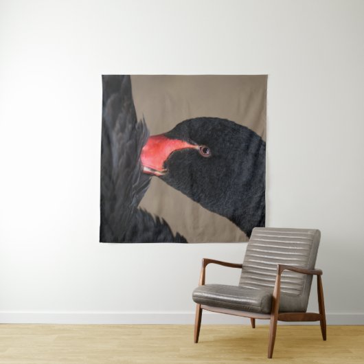 Schwarzer Schwan Wandteppich (Beispiel (Horizontal))