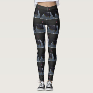 Schwarzer Schwanz im Maßteich, Leggings