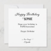 SCHWARZER SCHWARZER UND WEISSER PANDA THEMENTER KI KARTE (Rückseite)