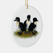 Schwarzer Schwedischer Ducklings Keramik Ornament (Rechts)