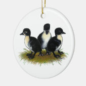 Schwarzer Schwedischer Ducklings Keramik Ornament (Links)
