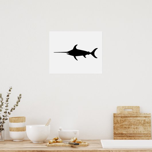 Schwarzer Schwertfisch Poster (Küche)