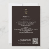 Schwarzer Schwertschild Fantasy-Hochzeit QR-Code Einladung (Rückseite)