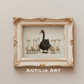 Schwarzer Schwung unter den weißen Schwänen der Fa Poster