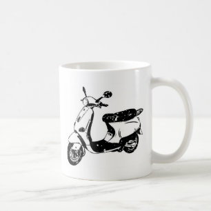 Schwarzer Scooter Kaffeetasse