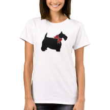 Schwarzer Scottie-rote Paisley-Bogen-Krawatte