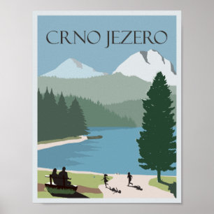 Schwarzer See Crno Jezero Montenegro 8,5''x11'' Poster