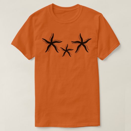 Schwarzer Seestern T-Shirt (Design vorne)