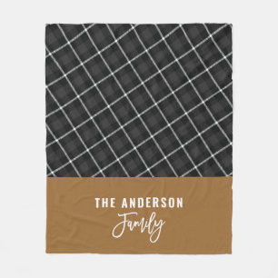 Schwarzer Senf moderner minimaler rustikaler Herbs Fleecedecke