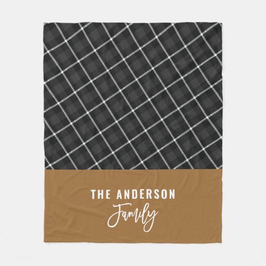 Schwarzer Senf moderner minimaler rustikaler Herbs Fleecedecke (Vorderseite)