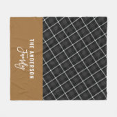 Schwarzer Senf moderner minimaler rustikaler Herbs Fleecedecke (Vorderseite (Horizontal))