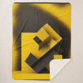 Schwarzer Senf Sherpa Blanket Sherpadecke (Vorderseite)